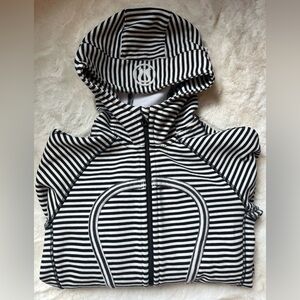 lululemon athletica Black and White Striped Scuba Jacket Womens Size 6